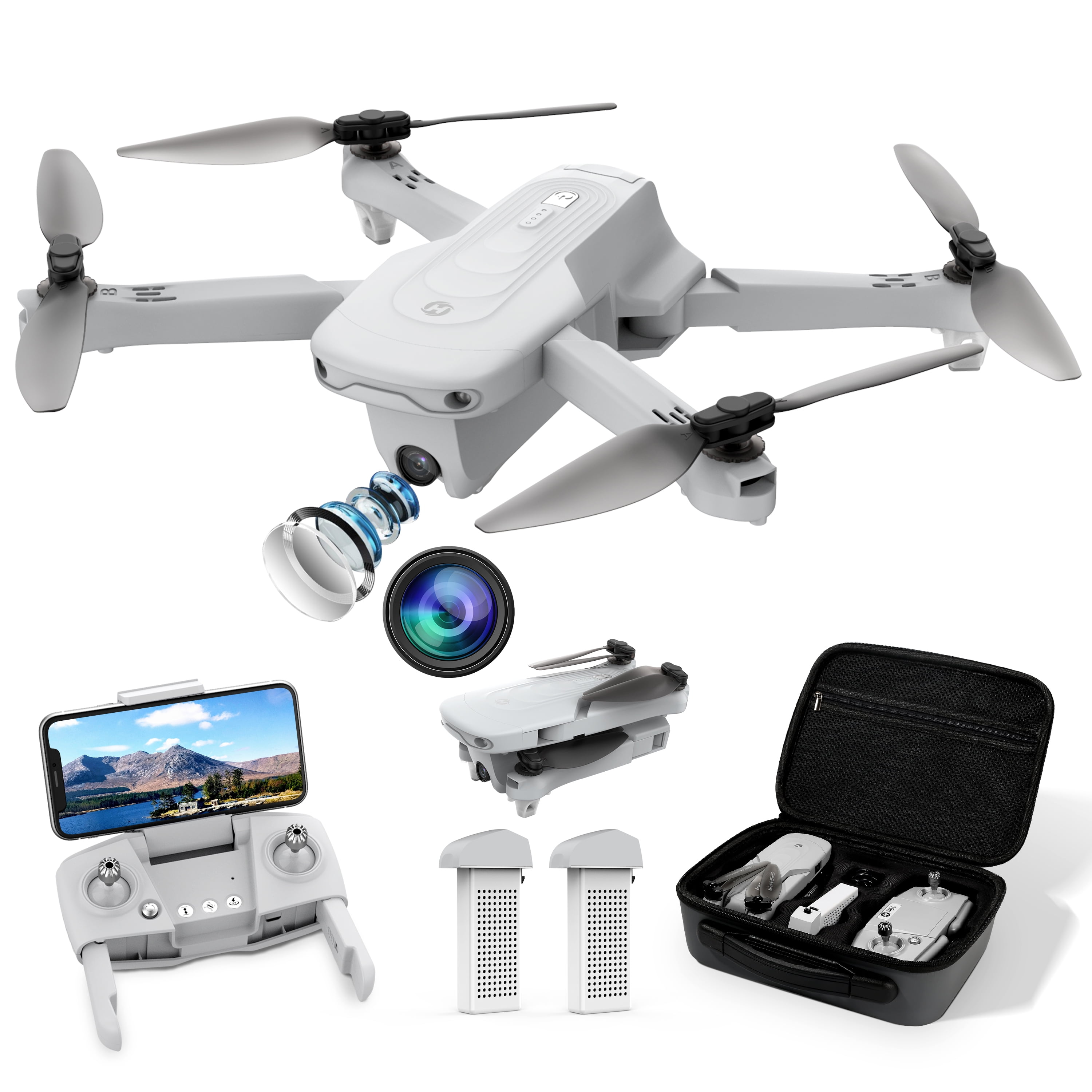 Drone GENERIQUE Drone m21 6k hd gps télécommande à double caméra 5g wifi  fpv sans balai - multicolore