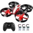 thumbnail image 1 of Holy Stone HS210 Mini Drone Throw to go Indoor RC Nano Quadcopter Plane with Altitude Hold 3 Batteries One Key Take Off Landing, Red, 1 of 8