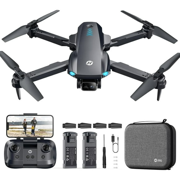 Holy Stone HS290 Foldable Drone with 1080P FPV Camera, Optical Flow, APP & Voice Gesture Control, 2 Batteries, Black