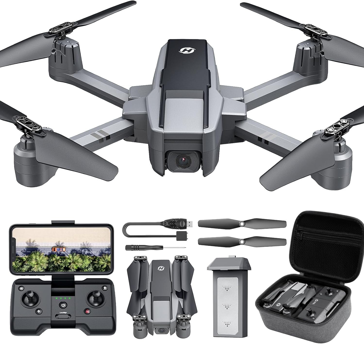 Holy Stone HS440D GPS Drone with 4K Camera, Foldable FPV, 19Mins Flight, Auto Return, 5G, Under 249g