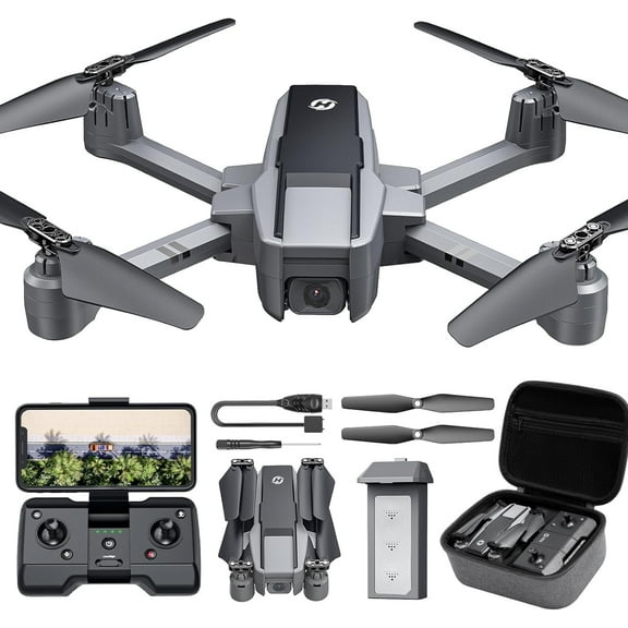 Holy Stone HS440D GPS Foldable Drone with Camera for Adults 4K, Auto Return, 5G Transmission, Gray
