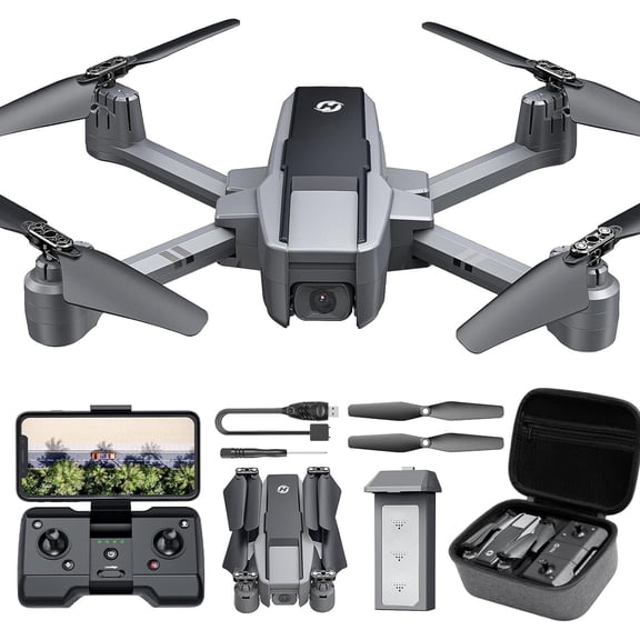 Holy Stone HS440D GPS Foldable Drone with Camera for Adults 4K, Auto Return, 5G Transmission, Gray