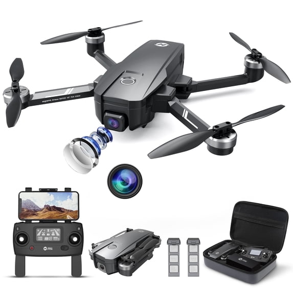 Holy Stone HS720E 4K EIS Drone with UHD Camera for Adults, GPS Quadcopter for Beginner with 46 Mins Flight Time, Brushless Motor, 5GHz FPV Transmission and Auto Return Home, Black