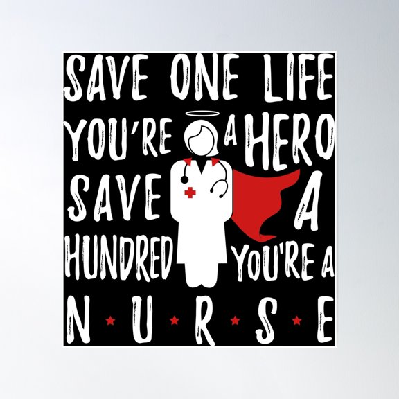 Holy Supernurse Poster Wall Art, Modern Wall Decor, 8x12 UNFRAMED