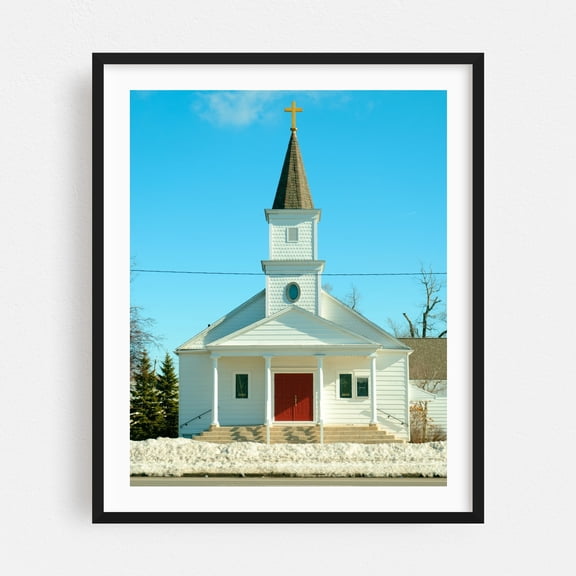 Holy Trinity National Catholic Church, Buffalo - Buffalo New York Photography Black Framed Wall Art Print 30 x 40 inches