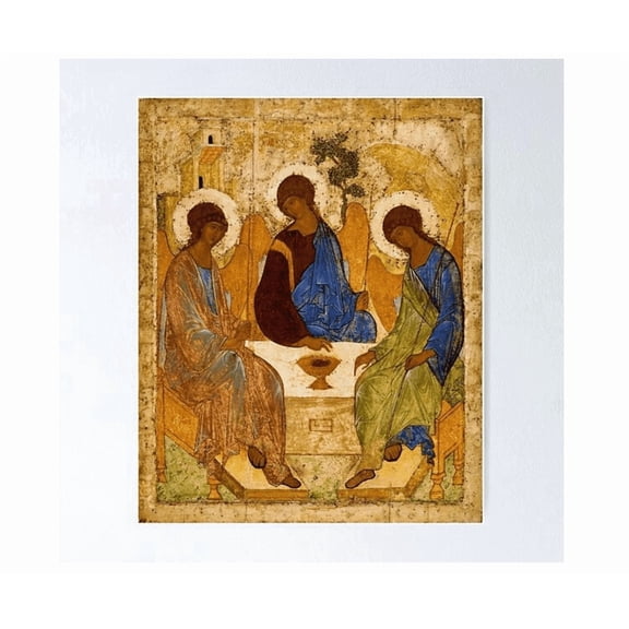 Holy Trinity Painting Rublev Trinity Poster Icon Christian Religious Wall Art Poster