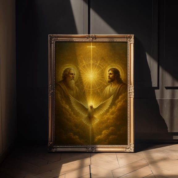 Holy Trinity Print, Christian Religious Wall Art