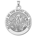 thumbnail image 1 of Holy Trinity Religious Medal  - 3/4 inch Size of a Nickel -Solid 14K White Gold, 1 of 1