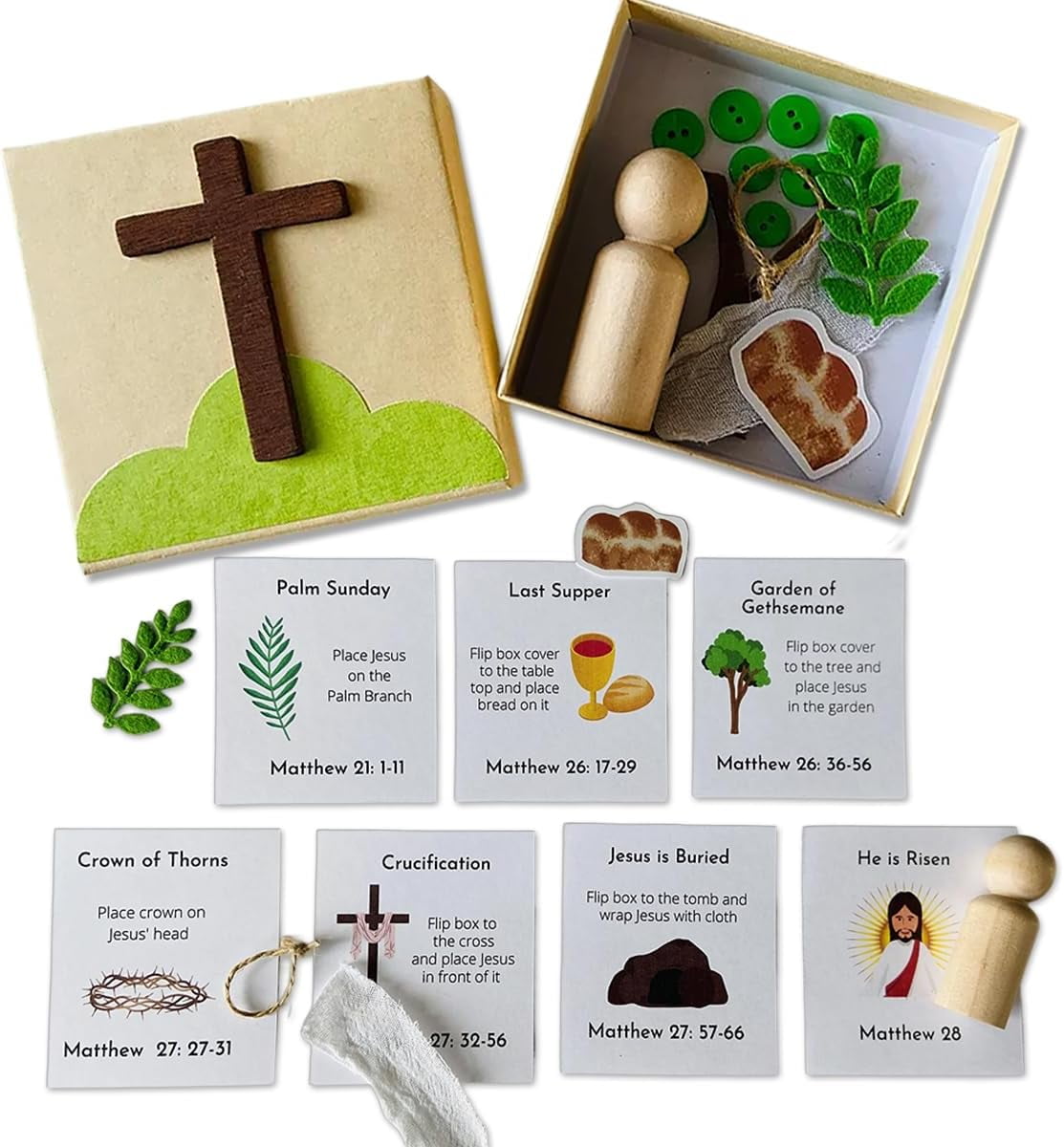 Holy Week Box | Easter Box Set, Easter Resurrection Scene, Place Jesus ...