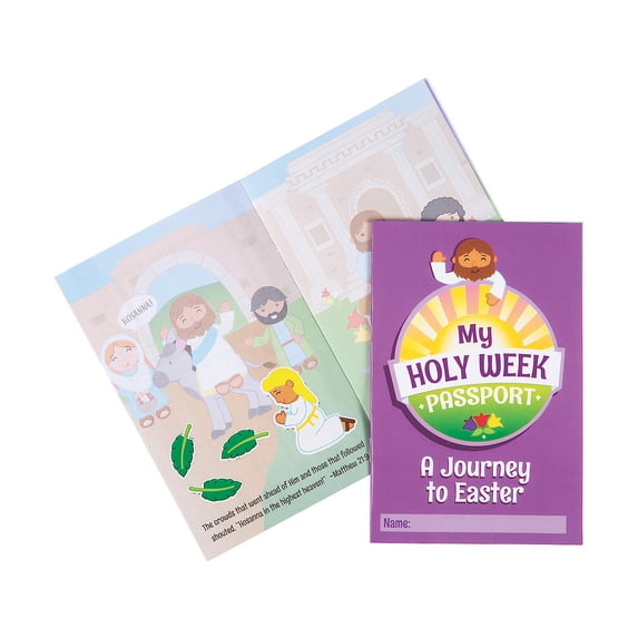 Holy Week Passport Sticker Book - Stationery - 12 Pieces