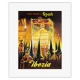 thumbnail image 1 of Holy Week in Spain - Fly By Iberia Air Lines of Spain - Vintage Travel Poster c.1950s - Fine Art Rolled Canvas Print 11in x 14in, 1 of 4