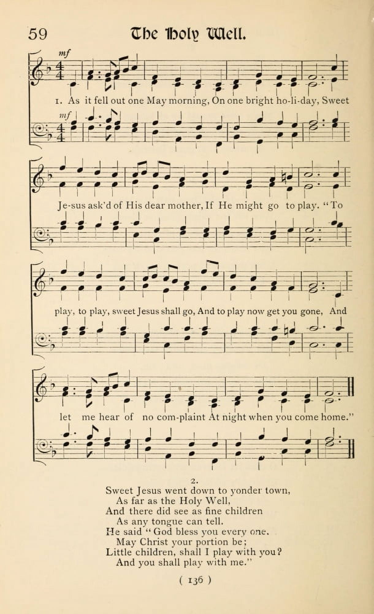 Holy Well 1 Christmas Carols New & Old 1850 Canvas Art - (18 x 24)