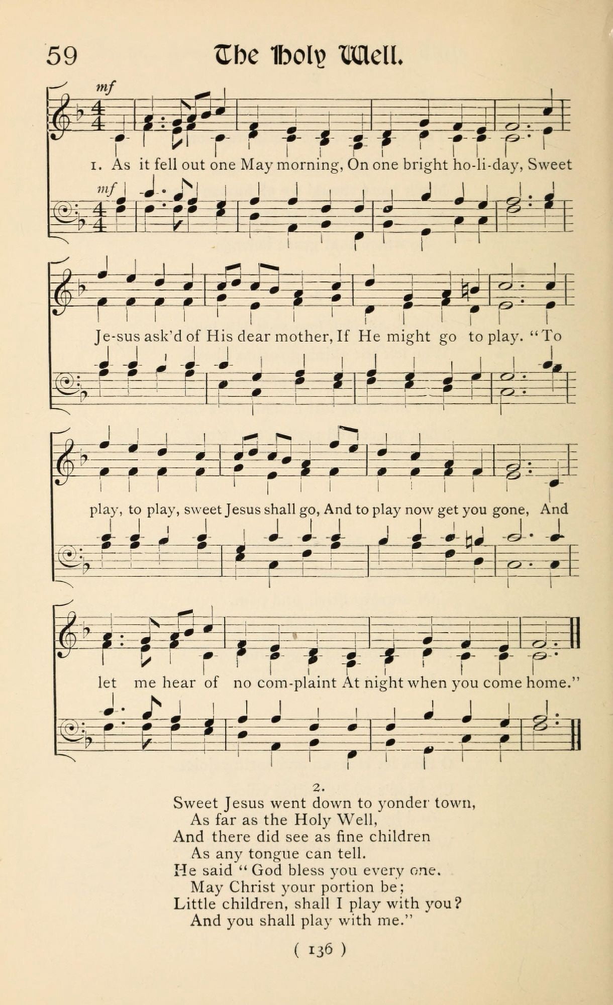 Holy Well 1 Christmas Carols New & Old 1850 Canvas Art - (24 x 36)