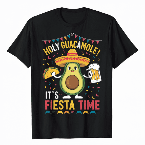 Holy guacamole with avocado for Cinco de Mayo fiesta time T-Shirt