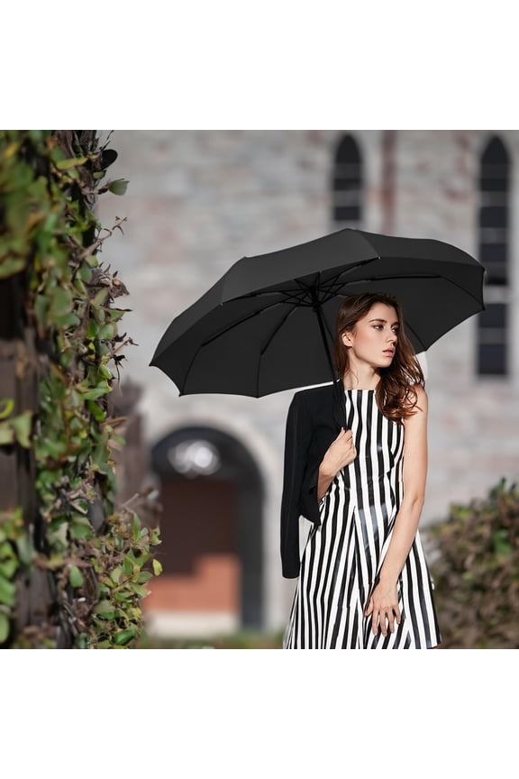 Windproof Travel Compact Umbrella-Automatic Umbrellas for Rain-Compact Folding Umbrella, Travel Umbrella Compact, Small Portable Windproof Umbrellas for Men Women Teenage