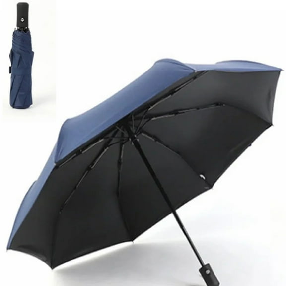 Holytech Windproof Travel Compact Umbrella,Automatic Umbrellas for Rain,Travel Umbrella Compact, Small Portable Windproof Umbrellas for Men Women Teenage - Blue