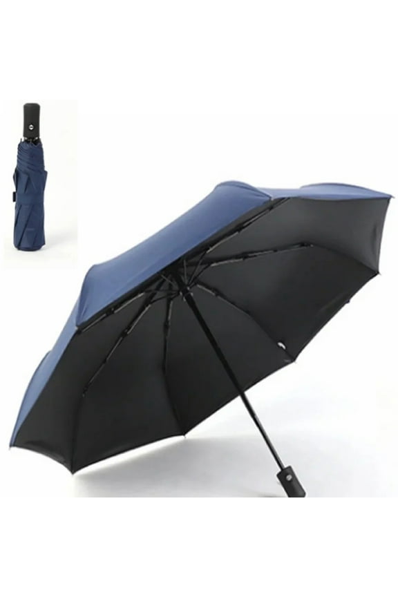Windproof Travel Compact Umbrella,Automatic Umbrellas for Rain,Travel Umbrella Compact, Small Portable Windproof Umbrellas for Men Women Teenage - Blue