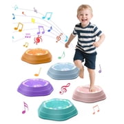 Holyton Light-Up Musical Sensory Balance Stepping Stones for Kids Ages 3-6 5-Pack