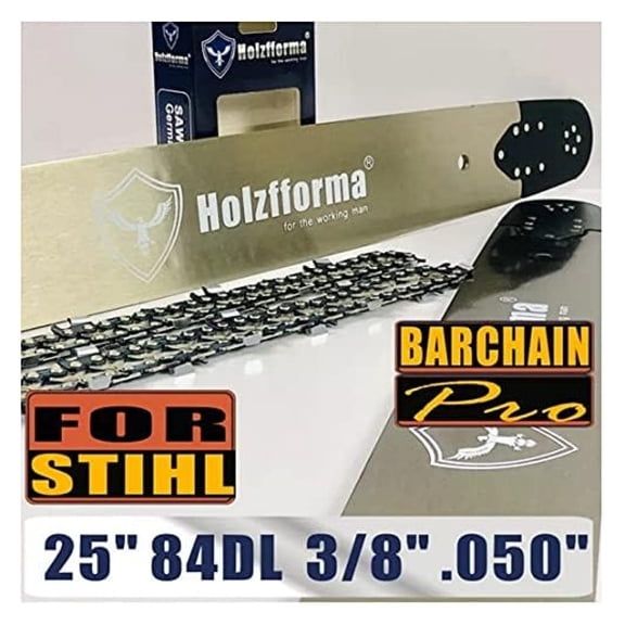 Holzfforma Pro 24 or 25inch 3/8 .050 84DL Bar & Full Chisel Saw Chain Combo Compatible For Stihl MS360 MS361 MS362 MS380 MS390 MS440 MS441 MS460 MS461 MS660 MS661 MS650 Chainsaw