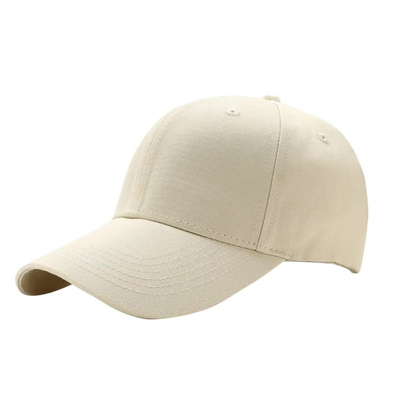 Holzkary Baseball Cap for Men Women - Classic Adjustable Plain Hat Trucker Hat Baseball Casual Summer Summer Outdoors 1Pc Color Solid Women's Cap Sports Men's Hat and Baseball Caps Beige One Size