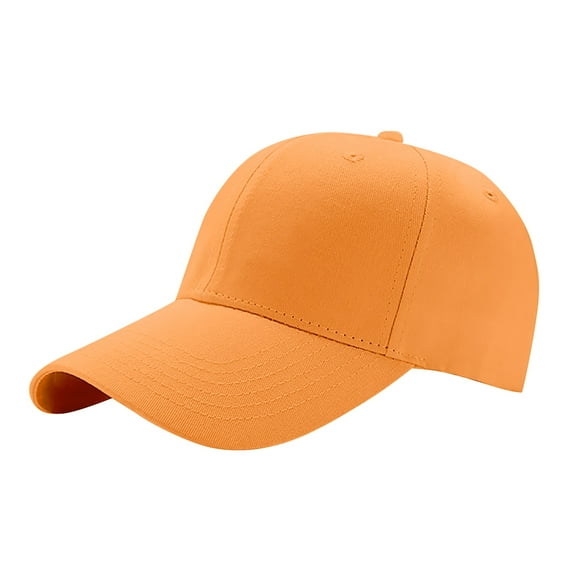 Holzkary Baseball Cap for Men Women - Classic Adjustable Plain Hat Trucker Hat Baseball Casual Summer Summer Outdoors 1Pc Color Solid Women's Cap Sports Men's Hat and Baseball Caps Orange One Size