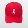 thumbnail image 1 of Holzkary Baseball Cap for Men Women - Classic Adjustable Plain Hat Trucker Hat Breast Cancer Hats Embroidered Adjustable Breast Cancer Awareness Hat Breast Cancer Gifts for Woman Red One Size, 1 of 4