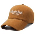 thumbnail image 1 of Holzkary Baseball Cap for Men Women - Classic Adjustable Plain Hat Trucker Hat Cotton Baseball Cap Spring and Summer Letters Embroidered Curved Brim Outdoor Travel Hat Brown One Size, 1 of 4