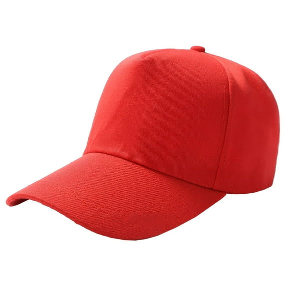 Holzkary Baseball Cap for Running Workouts and Outdoor Activities All Seasons Hats Gift for Men/Women Men's and Women's Summer Fashion Casual Sunscreen Baseball Cap Peaked Cap Red One Size