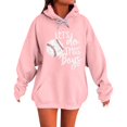 thumbnail image 1 of Holzkary Baseball Hoodies for Womens 2025 Hooded Collar Off The Shoulder Sweatshirt Baseball Mom Sweatshirt Funny Game Day Baseball Pullover Tops Fall Outfits Trendy Fashion Pullover Tops Pink S, 1 of 9