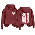thumbnail image 1 of Holzkary Baseball Hoodies for Womens 2025 Letterprinted Baseball Long Sleeved Hoodie Baseball Mom Sweatshirt Funny Game Day Baseball Pullover Tops Fall Outfits Trendy Fashion Pullover Tops Red 5Xl, 1 of 4