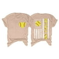 thumbnail image 1 of Holzkary Baseball Mom Shirts for Women Baseball Game Day Graphic V Neck Short Sleeve Tee Top Softball Mom T Shirt Women's Softball Mom Baseball Print Loose T Shirt Short Sleeve Top Beige M, 1 of 3
