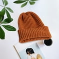 thumbnail image 1 of Holzkary Beanie for Men Women Uni Knit Cuffed Plain Winter Beanies Hats Skull Cap Autumn/Winter Imitation Rolled Hem Solid Color All Get Knitted Hat Men's and Flanged Cold Hat Rose Gold One Size, 1 of 3