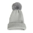thumbnail image 1 of Holzkary Beanie for Men Women Uni Knit Cuffed Plain Winter Beanies Hats Skull Cap All Girls Boys Winter Hats Fleece Warm Thick Fashion Knitted Hat Grey One Size, 1 of 3