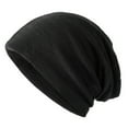thumbnail image 1 of Holzkary Beanie for Men Women Uni Knit Cuffed Plain Winter Beanies Hats Skull Cap Women's Spring and Autumn Thin Stripe Breathable Solid Color Pullover Hat Black One Size, 1 of 2