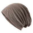 thumbnail image 1 of Holzkary Beanie for Men Women Uni Knit Cuffed Plain Winter Beanies Hats Skull Cap Women's Spring and Autumn Thin Stripe Breathable Solid Color Pullover Hat Khaki One Size, 1 of 2