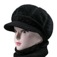 thumbnail image 1 of Holzkary Beanie for Men Women Uni Knit Cuffed Plain Winter Beanies Hats Skull Cap Women's Woolen Knitted Warm Basin Hat Padded Cotton Hat Black One Size, 1 of 4