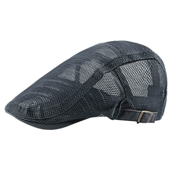 Holzkary Beret Hats for Women 2025 Trendy Adult Breathable Mesh Summer Hat Newsboy Beret Ivy Cabbie Adjustable Flat Cap Grey One Size
