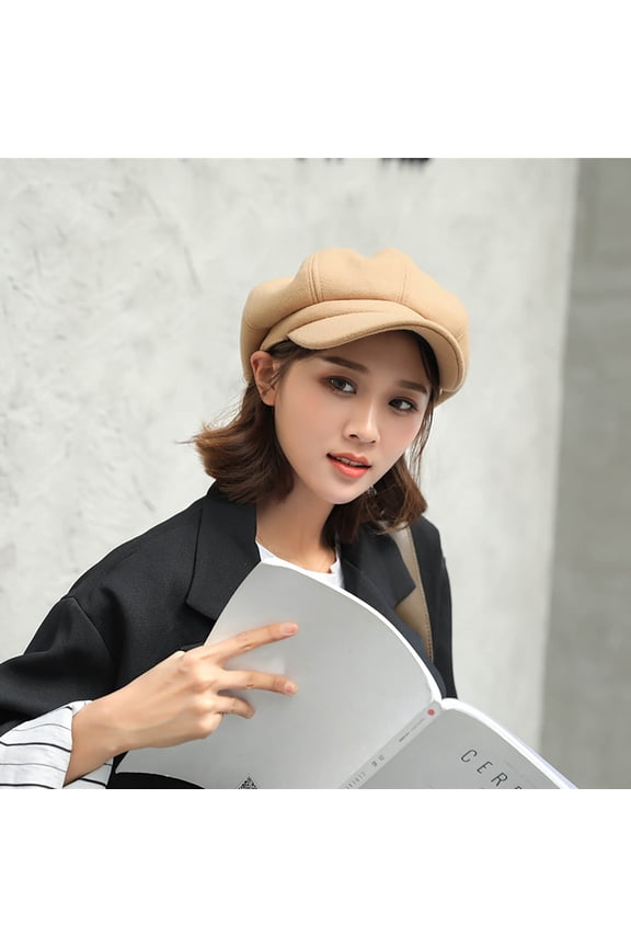 Beret Hats for Women 2025 Trendy Ladies Hat Autumn and Winter Warm Fashion Wool Beret Painter Dome Trend Hat A One Size