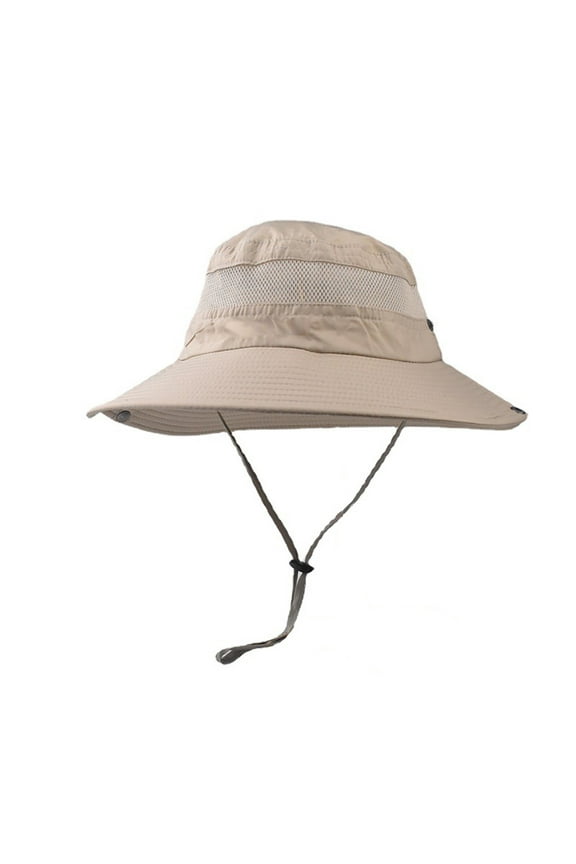 Bucket Hat for Women Men Cotton Summer Sun Beach Fishing Cap Sun Hat Sun Sunscreen Wide Brim Bucket Hat Waterproof Foldable Beige M