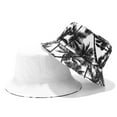thumbnail image 1 of Holzkary Bucket Hats for Woman Men 2025 Trendy Fashion Women and Men Print Canvas Two-Sided Outdoors Bucket Hat Sun Hat Cap White One Size, 1 of 3