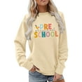 thumbnail image 1 of Holzkary First Day of School Teacher Shirts for Women Sweatshirt for Women Teacher's Outfit Graphic Sweatshirt Oversized Long Sleeve Hoodies 2025 Pullover Tops with Pockets Sky Blue L, 1 of 4