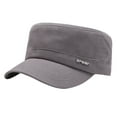 thumbnail image 1 of Holzkary Flat Caps Hats for Men 2025 Trendy Cheers.Us Men Cotton Cap Cadet Hat Trucker Dad Hat Flat Top Adjustable Classic Baseball Cap Grey One Size, 1 of 2