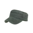 thumbnail image 1 of Holzkary Flat Caps Hats for Men 2025 Trendy Washed Cotton Military Caps Cadet Caps Unique Design Vintage Flat Top Cap Green One Size, 1 of 4