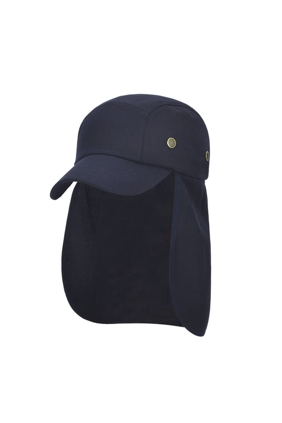 Foldable Neck Flap Cover Sun Cap Upf 50 Protection Hat for Outdoor Fishing Hiking Climbing Sun Hat Anti Shoulder Cape Hat Sun Cap for Fishing Safari Summer Beach Hat Dark Blue One Size