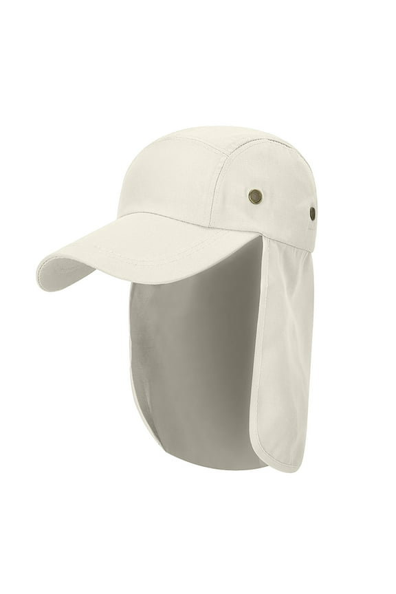 Foldable Neck Flap Cover Sun Cap Upf 50 Protection Hat for Outdoor Fishing Hiking Climbing Sun Hat Protecting Anti Shoulder Cape Hat Sun Cap for Fishing Safari Summer Beach Hat Beige One Size