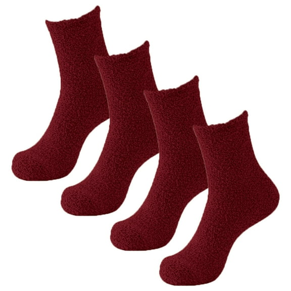 Holzkary Fuzzy Fluffy Winter Warm Cozy Slipper Socks for Men - Soft Comfy Fleece Sleep Socks Fuzzy Socks 2 Pairs Cozy Slipper Socks Casual Socks for Men Winter Warm Soft Cabin Stocking Comfy Sleep So