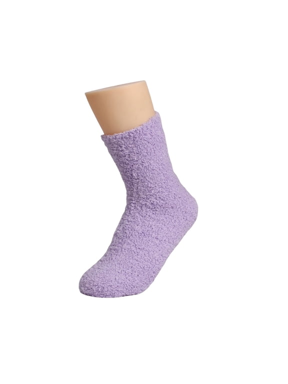 Fuzzy Socks Fluffy Thick Warm Winter Soft Cozy Plush Sleep Home Fleece Cabin Soft House Socks for Women Men Women's Solid Color 1 Pair Plush Socks Winter Solid Color Thickened Floor Sleeping
