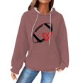 thumbnail image 1 of Holzkary Game Day Hooded Sweatshirt for Women Knit Sweatshirt Football Graphic Long Sleeve Sweater Football Season Pullover Funny Football Graphic Shirt Long Sleeve Game Day Pullover Hoodies Pink Xl, 1 of 4