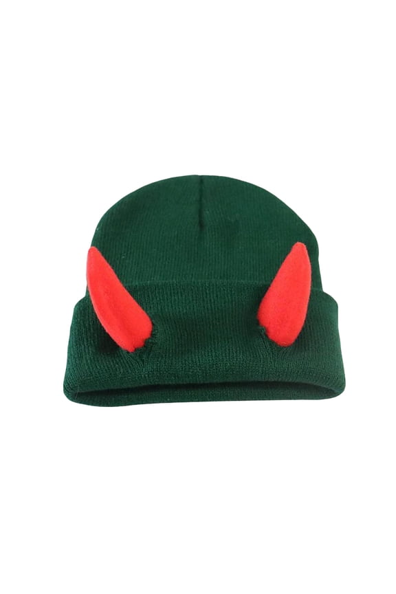 Halloween Devil Horn Men Hat Soft Knitted Beanie Warm Winter Hat Hip Hop Cap Y2K Beanie Hats Women Outdoor Devil Horns Men Hat Knitted Beanie with Horns Women Daemon Horns Cap for Winter War