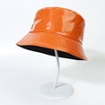 thumbnail image 1 of Holzkary Hat for Women Men 2025 Trendy Bright Leather Color Double Fisherman's Hat Women's Outdoor Sun Basin Hat Foldable Travel Hat Men Multicolor Optional Orange One Size, 1 of 4